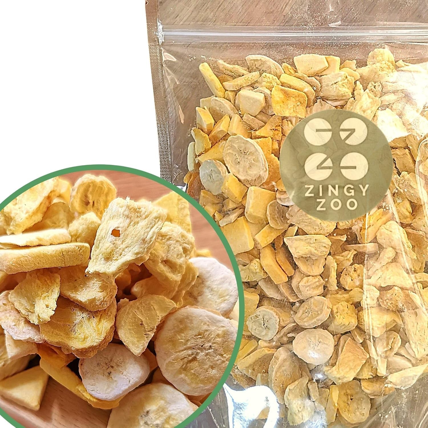 Gevriesdroogd fruit Mix van tropisch fruit | XL 350g Gevriesdroogde Ananas Mango Banaan Mix van gevriesdroogd fruit | Gevriesdroogd fruit Ananas Banaan Mango Gedroogd fruitmix | ZingyZoo Naty Shop gedehydrateerde producten 350G