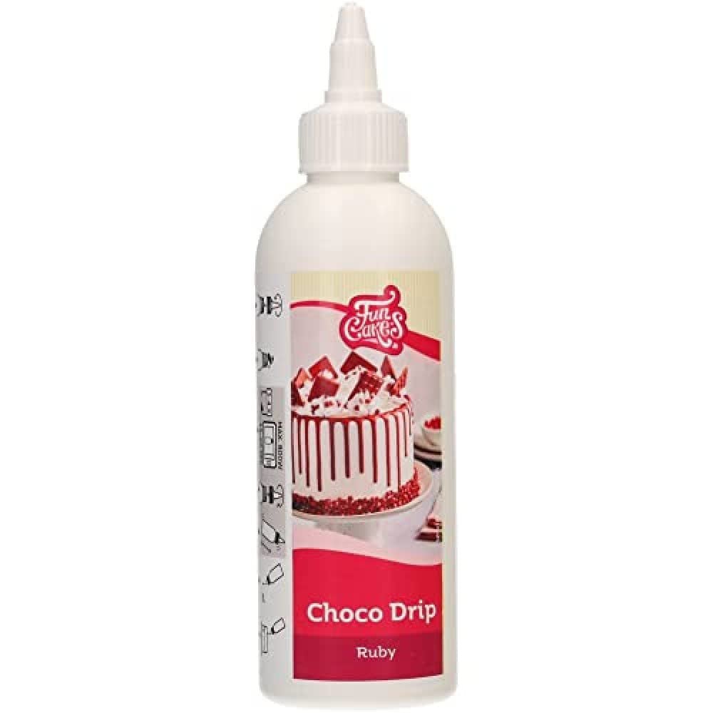 FunCakes Choco Drip Chocolade: Heerlijke smaak, Makkelijk in gebruik, Perfect voor dripcakes, Chocolade drip smaak. Hersluitbare verpakking 180 g. Suikerpasta Naty Shop Standaardtitel