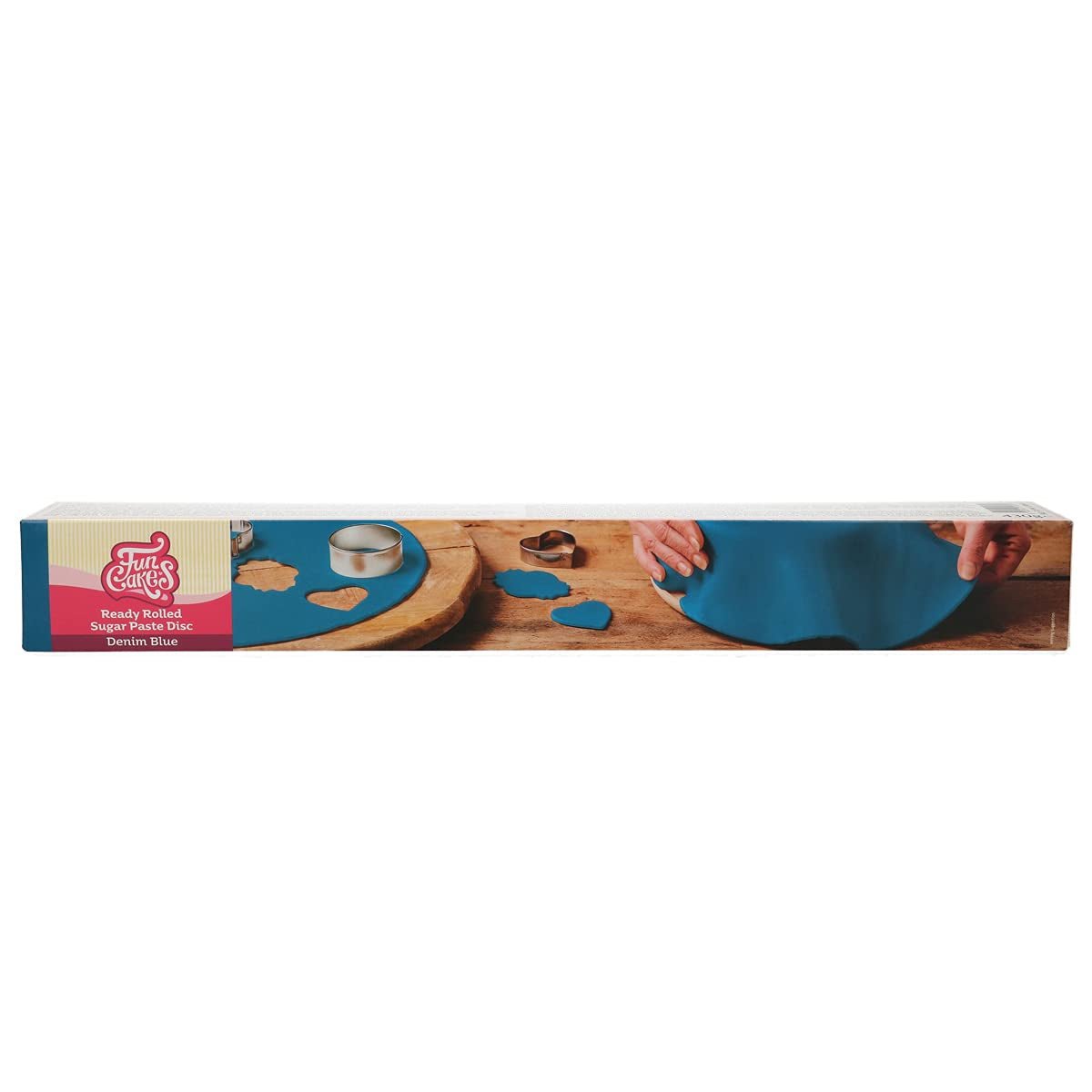 FunCakes Spring Greens Rolfondantschijf: Heerlijke vanillesmaak, al opgerold, gemakkelijk te gebruiken, perfect voor het decoreren van taarten, 430g Naty Shop Demin Blue Sugarpaste