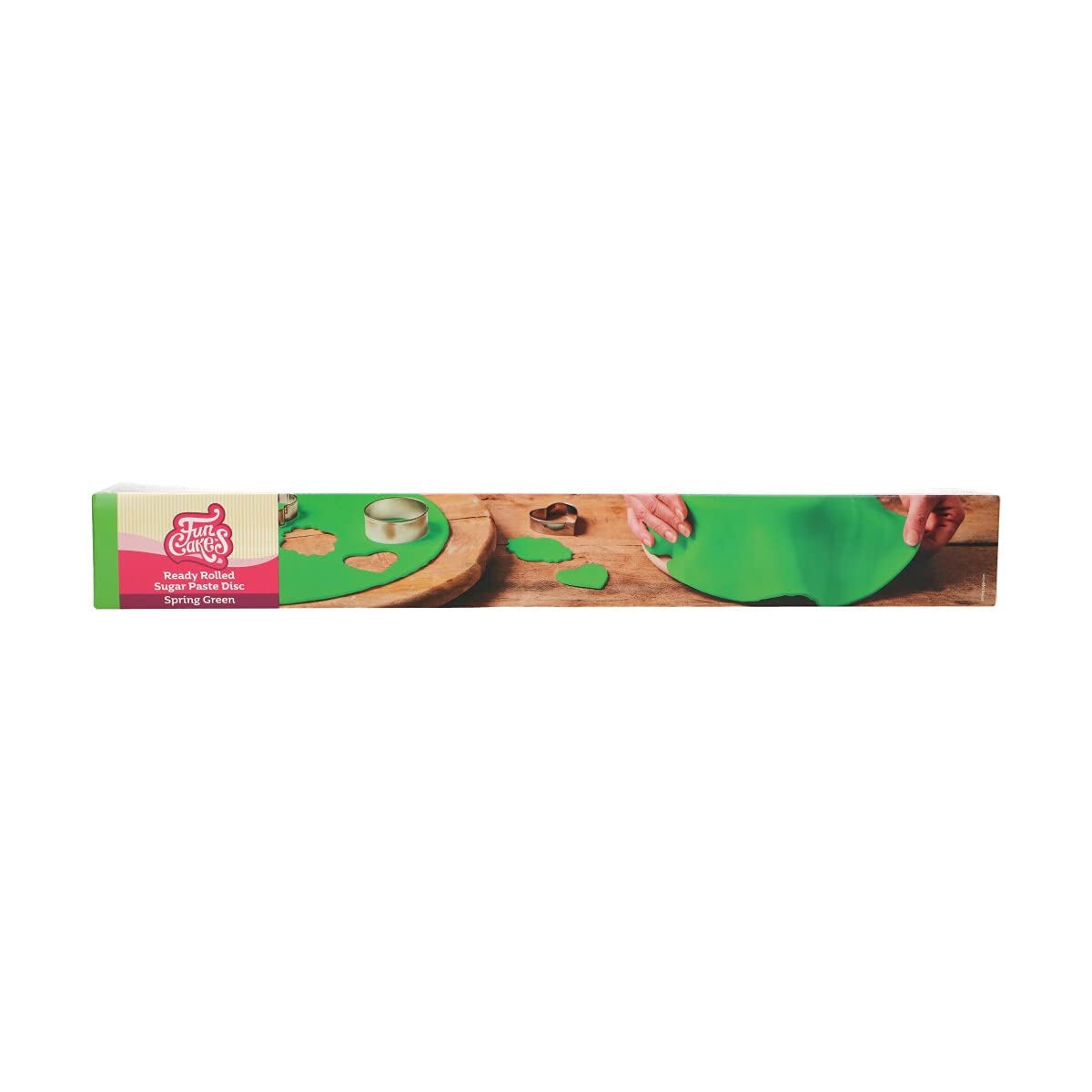 FunCakes Spring Greens Rolfondantschijf: Heerlijke vanillesmaak, voorgerold, gemakkelijk te gebruiken, perfect voor het decoreren van taarten, 430g Naty Shop Suikerpasta Spring Greens