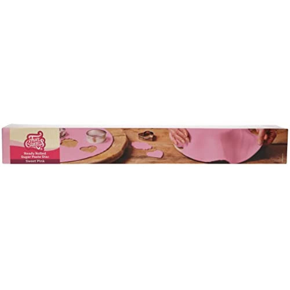 FunCakes Spring Greens Rolfondantschijf: Heerlijke vanillesmaak, voorgerold, gemakkelijk te gebruiken, perfect voor het decoreren van taarten, 430g Naty Shop Sweet Pink Sugarpaste