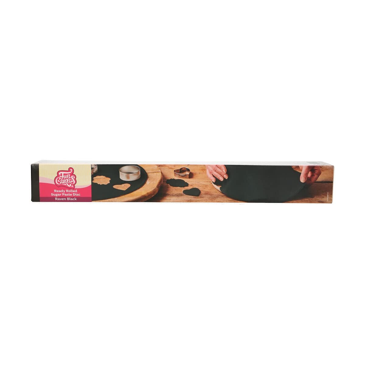 FunCakes Spring Greens Rolfondantschijf: Heerlijke vanillesmaak, voorgerold, gemakkelijk te gebruiken, perfect voor taartdecoratie, 430g Naty Shop Raven Zwarte Suikerpasta
