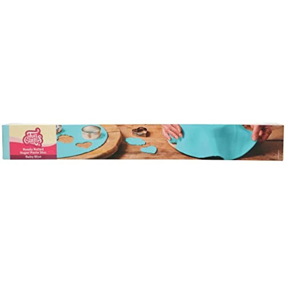 FunCakes Spring Greens Rolfondantschijf: Heerlijke vanillesmaak, al opgerold, gemakkelijk te gebruiken, perfect voor het decoreren van taarten, 430g Naty Shop Baby Blue Sugarpaste