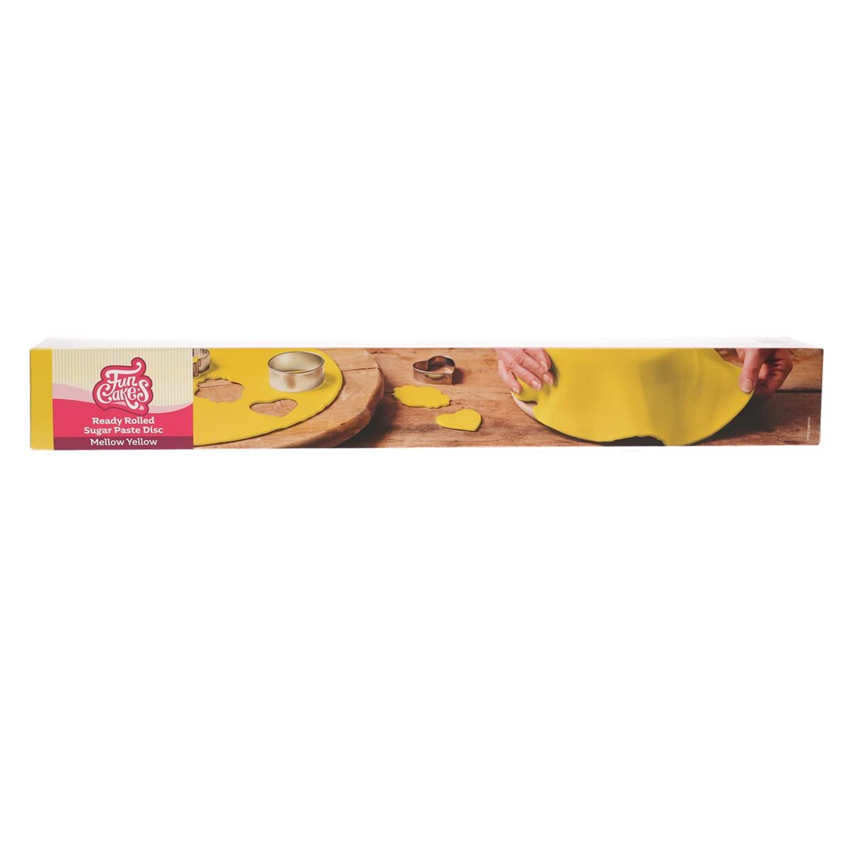 FunCakes Spring Greens Rolfondantschijf: Heerlijke vanillesmaak, al opgerold, gemakkelijk te gebruiken, perfect voor het decoreren van taarten, 430g Naty Shop Mellow Yellow Sugarpaste