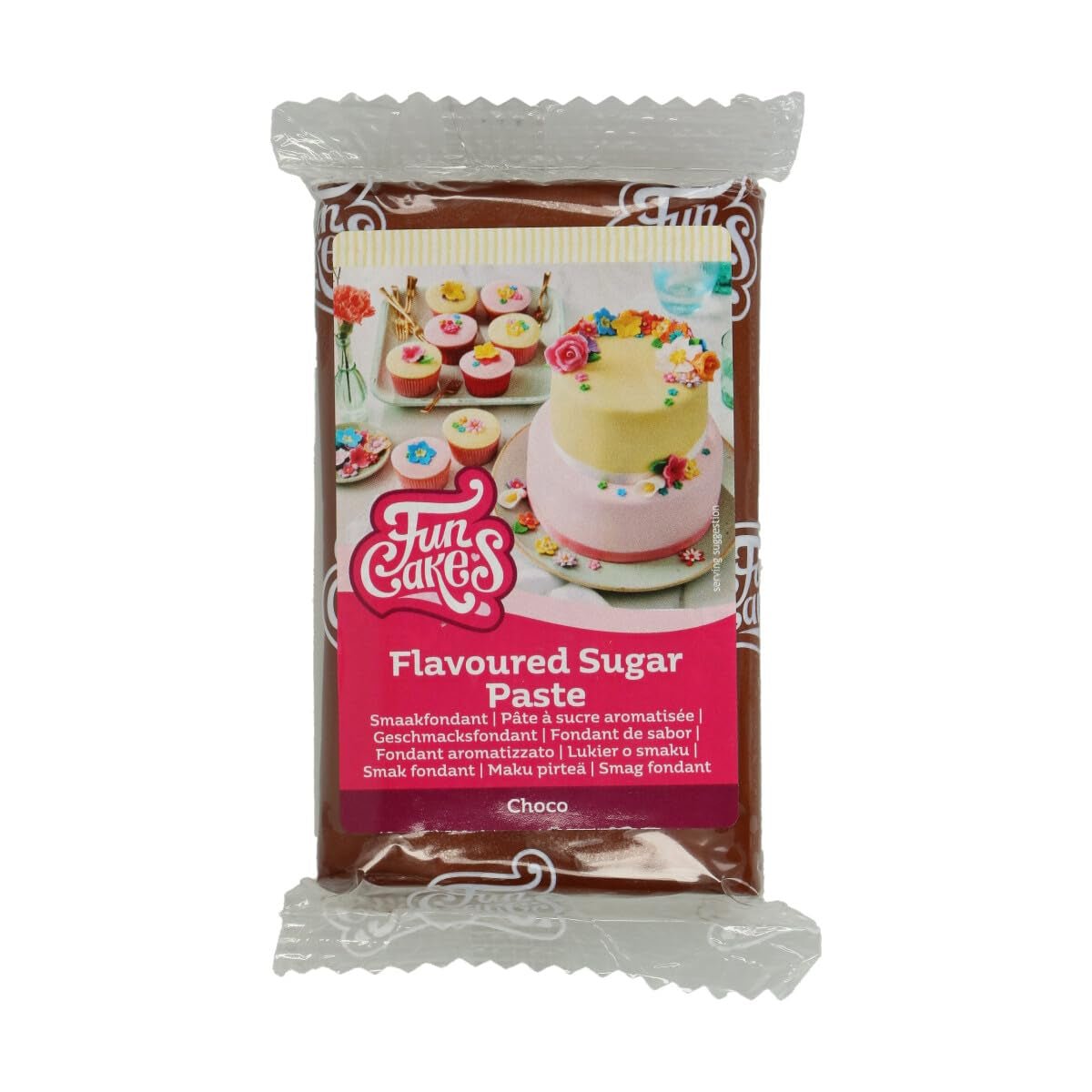 FunCakes Fondant met citroensmaak: Heerlijke smaak, gladde textuur, gemakkelijk uit te smeren, rolfondant, perfect voor taarten, cupcakes en koekjes. Halal, koosjer en glutenvrij. 250 g (pak van 3) Naty Shop suikerpasta 250 g chocolade