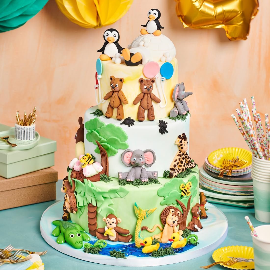 FunCakes Kastanjebruine gelamineerde fondant: eenvoudig te gebruiken, glad, flexibel, zacht en buigzaam, perfect voor het versieren van taarten, halal, koosjer en glutenvrij, 250 g Naty Shop suikerpasta