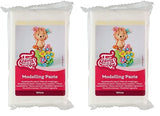 FunCakes Modelleerpasta Wit: Perfect voor het modelleren van figuren, caketops en ruches. Sterk, soepel en soepel. Halal, koosjer en glutenvrij. 250 gr. (pak van 2) Naty Shop Witte suikerpasta 250 gram (pak van 2)
