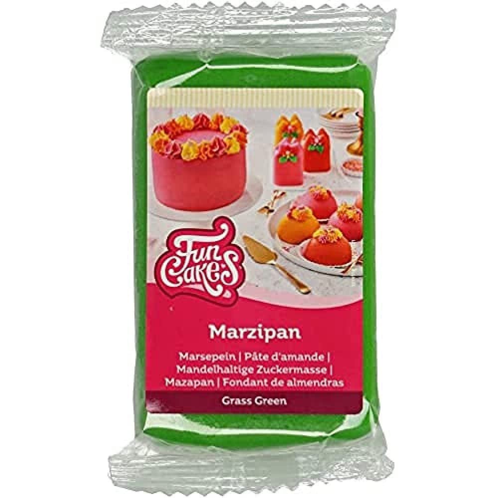 FunCakes Amandelsuikerpasta (Nederlandse Marsepein) Grasgroen: Gemakkelijk te gebruiken en soepel, perfect voor het decoreren van taarten, halal, koosjer en glutenvrij, 250g (Pak van 2) Naty Shop Grasgroene Suikerpasta 250G (1 Pak)