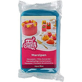 FunCakes Amandelsuikerpasta (Nederlandse Marsepein) Aqua Blue: Gemakkelijk in gebruik en soepel, perfect voor het decoreren van taarten, Halal, Kosher en Glutenvrij 250g (2 Pak) Naty Shop Suikerpasta 250 G (1 Pak) Marsepein