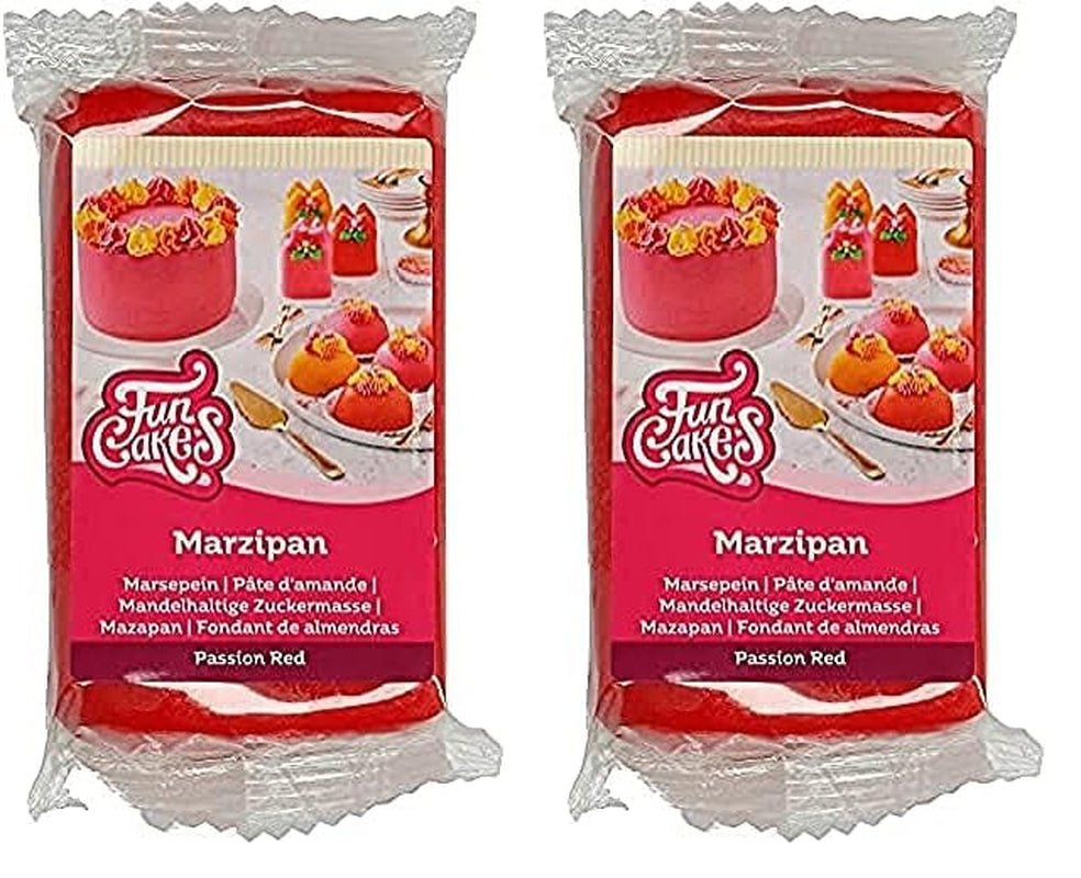 FunCakes Amandelsuikerpasta (Hollandse Marsepein) Passierood: makkelijk in gebruik en smeuïg, perfect voor het decoreren van taarten, halal, koosjer en glutenvrij. 250 gr. (pak van 2) Naty Shop suikerpasta 250 G (pak van 2)
