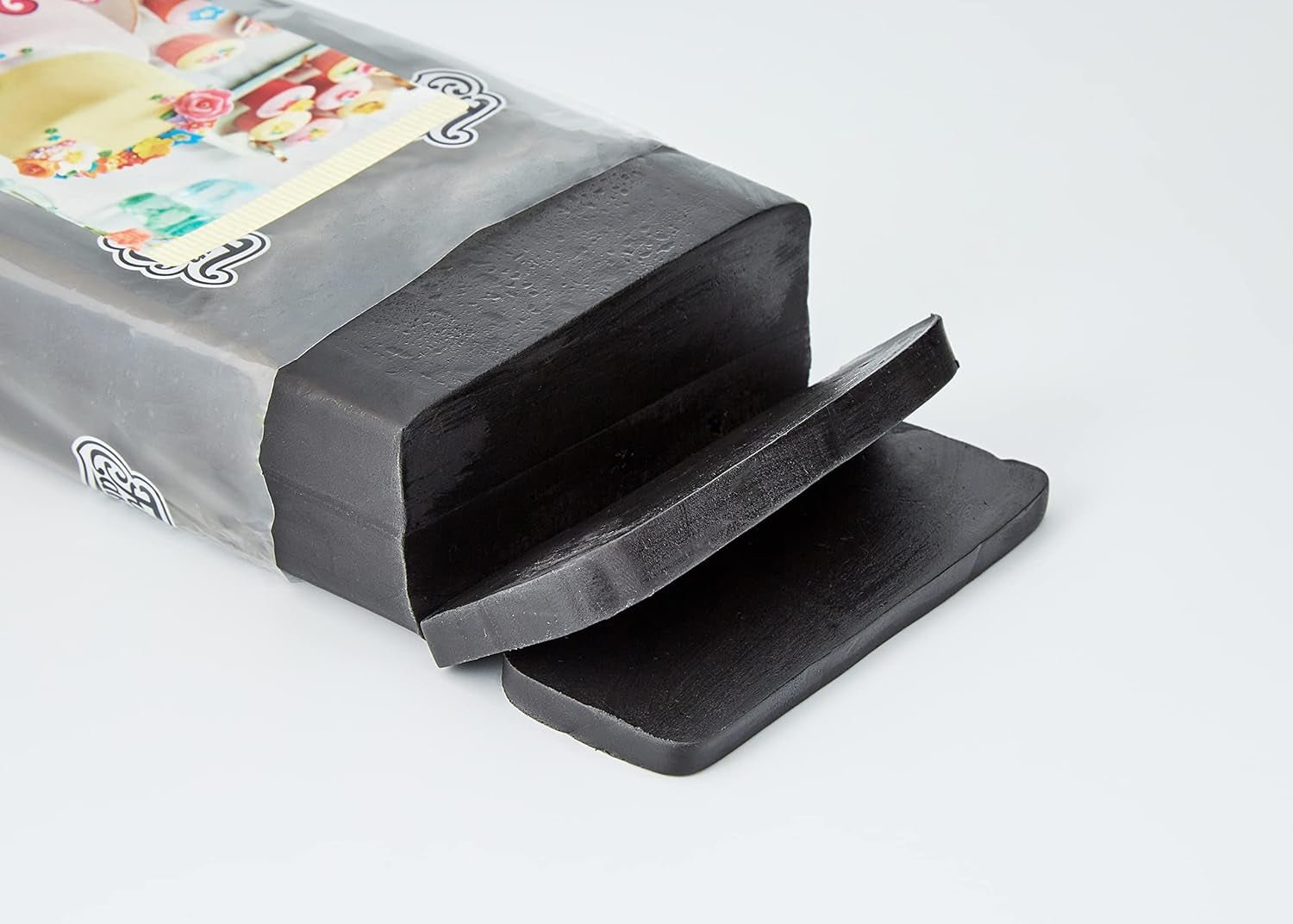 FunCakes Raven Zwart Rolfondant: Gemakkelijk te gebruiken, soepel, flexibel, zacht en buigzaam, perfect voor taartversiering, halal, koosjer en glutenvrij. 1 kg (pak van 2) Naty Shop suikerpasta