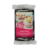 FunCakes Raven Rolde Zwarte Fondant: Gemakkelijk te gebruiken, Glad, Flexibel, Zacht en Flexibel, Perfect voor het versieren van taarten, Halal, Kosher en Glutenvrij, 250g Naty Shop Suikerpasta