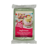 FunCakes rolfondant Botanical Green: Makkelijk in gebruik, soepel, flexibel, zacht en buigzaam, perfect voor het decoreren van taarten, halal, koosjer en glutenvrij, 250g Naty Shop suikerpasta Botanical Green 250G