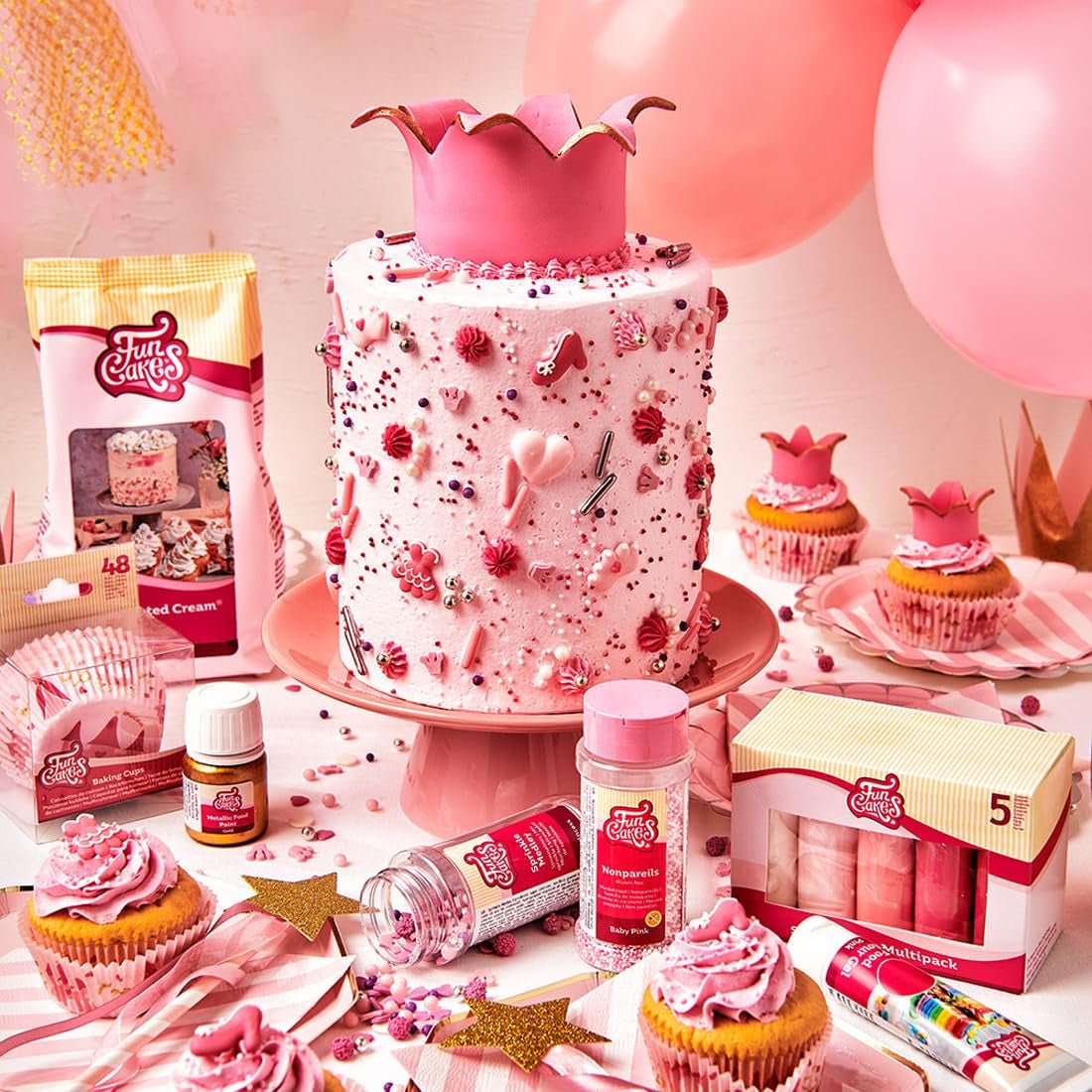 FunCakes Rolfondant Hot Pink: Makkelijk in gebruik, soepel, flexibel, zacht en buigzaam, perfect voor het decoreren van taarten. Glutenvrij. 1 kg Naty Shop suikerpasta