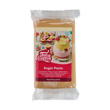 FunCakes Sparkling Gold Rolfondant: Gemakkelijk te gebruiken, soepel, flexibel, zacht en buigzaam, perfect voor taartversiering, halal, koosjer en glutenvrij. 250 g Naty Shop Standaardtitel suikerpasta