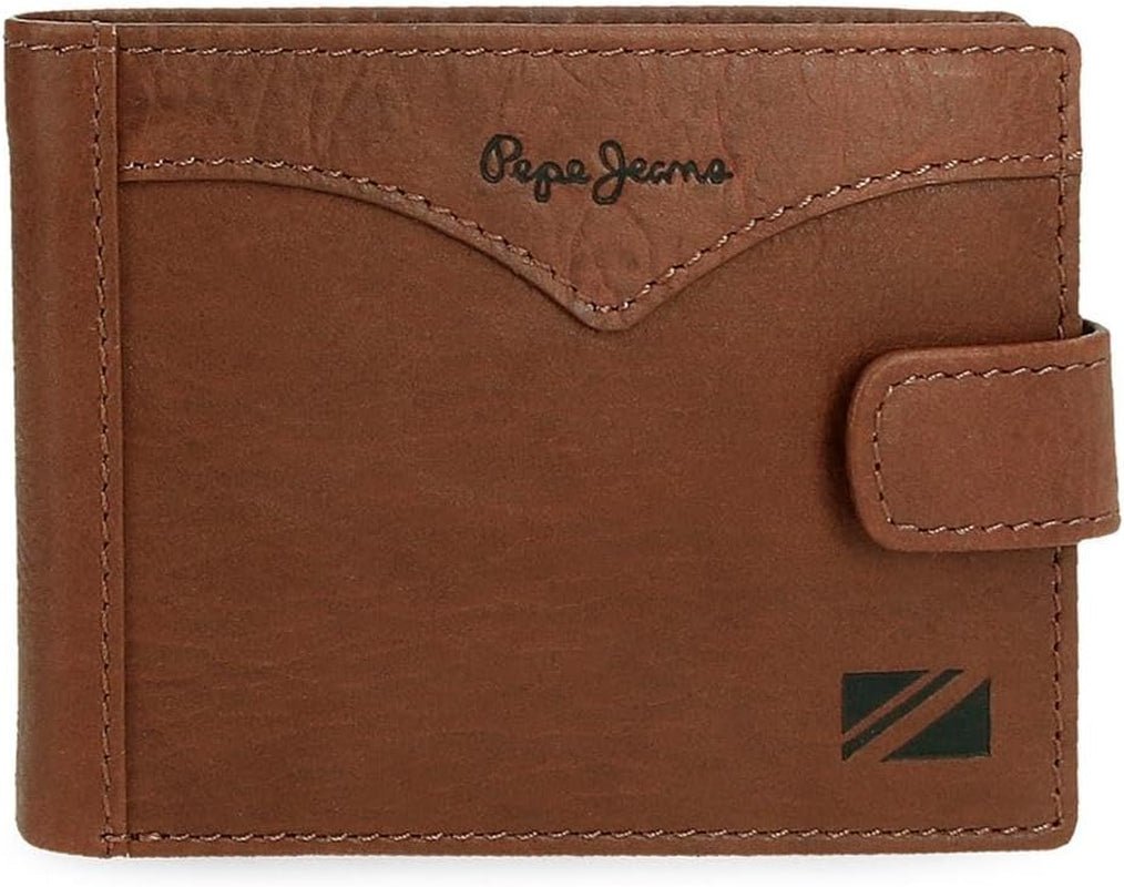 Pepe Jeans jack Horizontale Click Wallet One Size Naty Shop bruine portemonnee voor heren