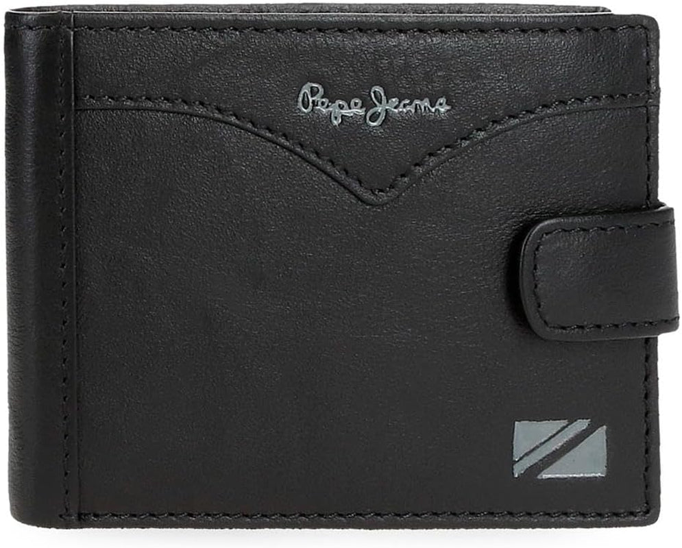 Pepe Jeans Jack Horizontal Click Wallet One Size Herenportemonnee Naty Shop Zwart