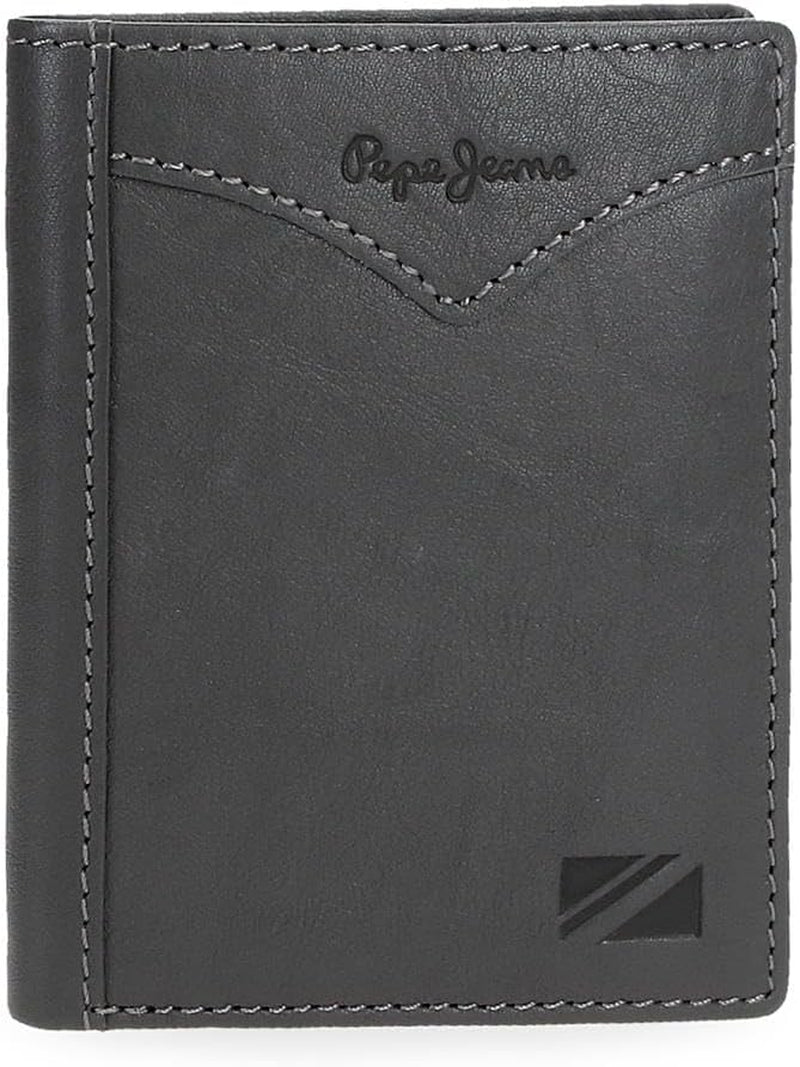 Pepe Jeans Jack Verticale Portemonnee met Portemonnee, One Size Herenportemonnee Naty Shop Grijs