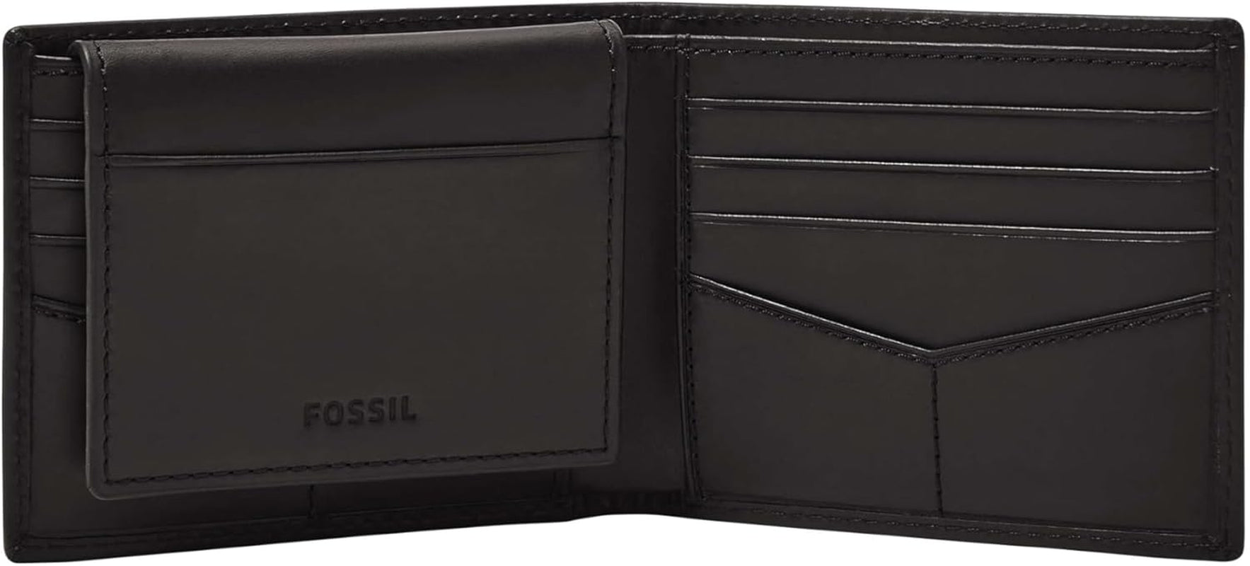Fossil Derrick RFID-blokkerende lederen tweevoudige paspoorthouder voor heren met afneembare kaarthouder Herenportemonnee Naty Shop