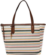 Dames Fossil Williamson Bag Damestassen Naty Shop Bruin en strepen