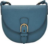 Fossil Everleigh handtas van leer of katoen voor damestassen Dames Naty Shop Steel Blue