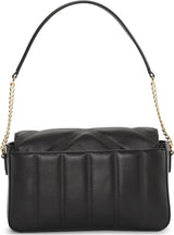 DKNY damesschoudertas met klep, zwart/gele Naty Shop-tassen voor dames