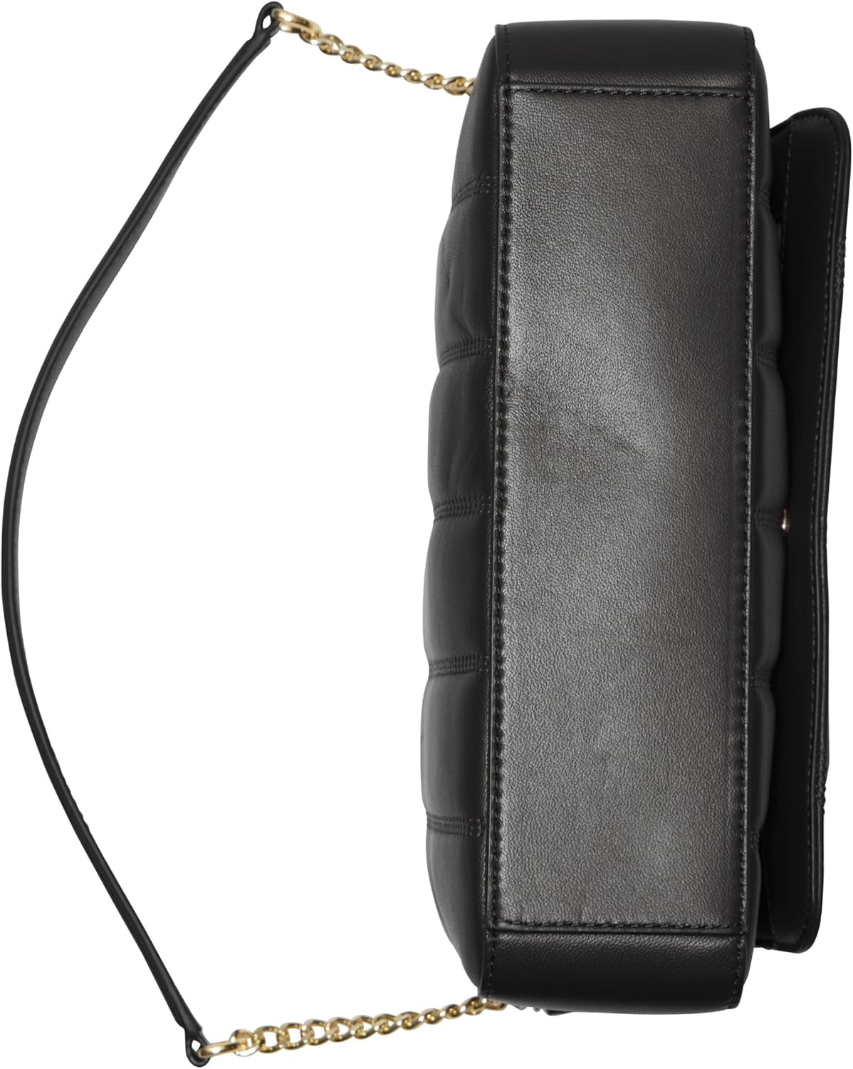 DKNY damesschoudertas met klep, zwart/gele Naty Shop-tassen voor dames