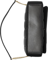 DKNY damesschoudertas met klep, zwart/gele Naty Shop-tassen voor dames