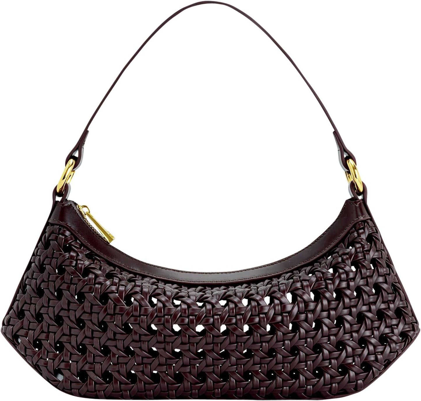 Schoudertas voor dames JW PEI Lily Bags Dames Naty Shop Nep bamboestof Diep wijnrood