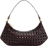 Schoudertas voor dames JW PEI Lily Bags Dames Naty Shop Nep bamboestof Diep wijnrood