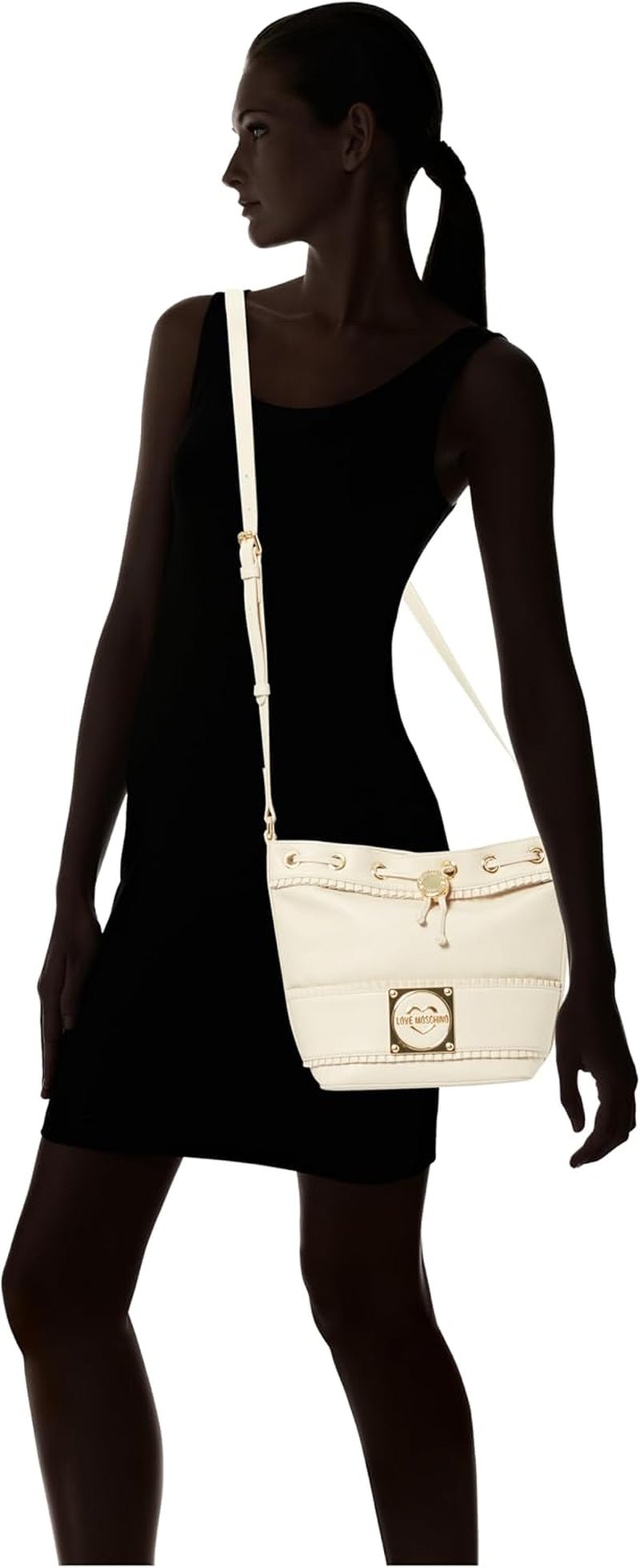 Love Moschino damesschoudertas, ivoorkleurige schoudertas, ivoorkleurige damestassen Naty Shop