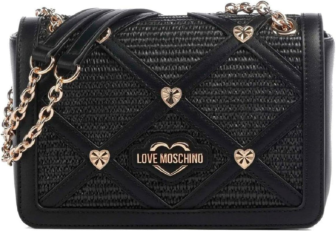 Love Moschino damesschoudertas, zwarte schoudertas, zwarte damestassen Naty Shop standaardtitel