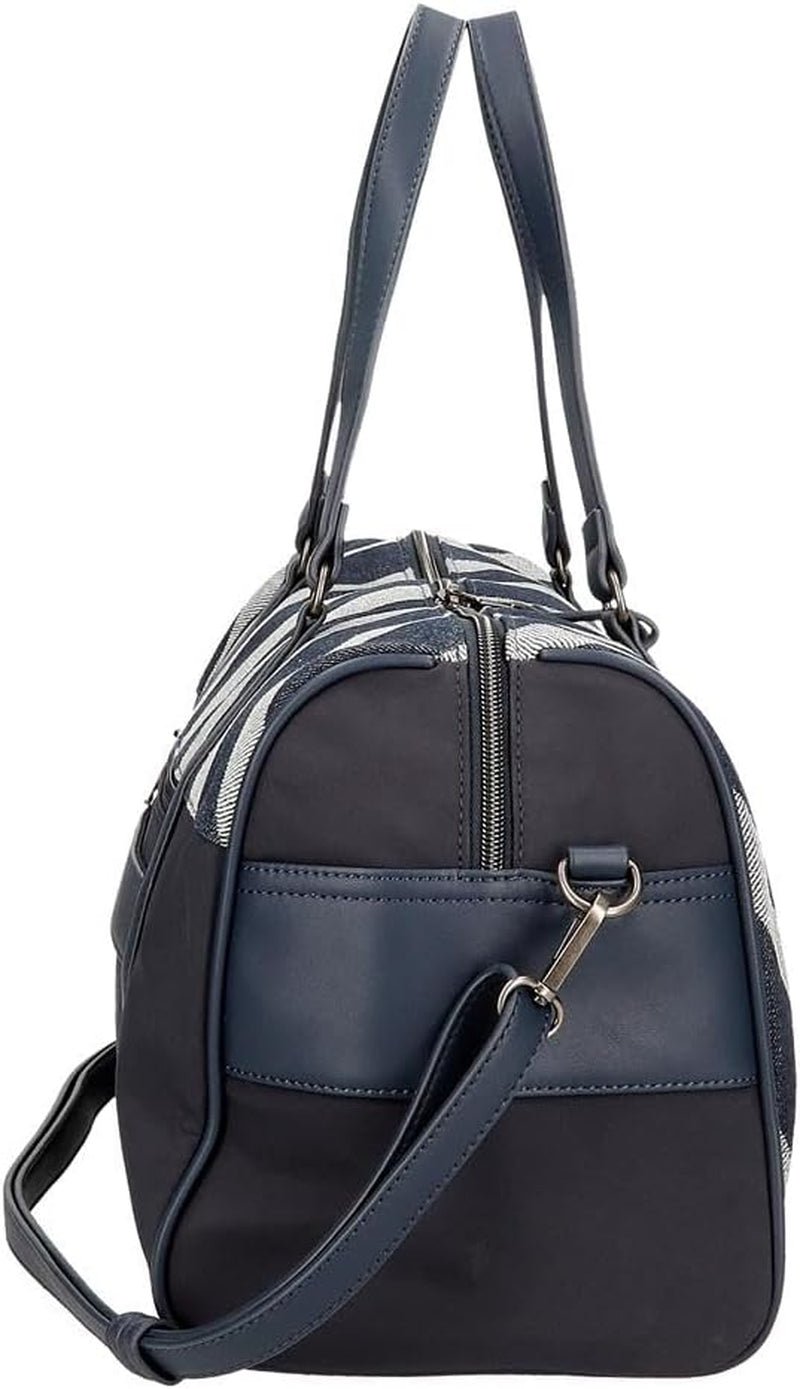 Pepe Jeans Celine reistas, blauw, 40 x 25 x 20 cm, polyester, met details van kunstleer, 20 l, van Joumma Bags, blauw, reistas, bagage en reisbenodigdheden Naty Shop