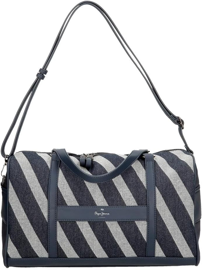 Pepe Jeans Celine reistas, blauw, 40 x 25 x 20 cm, polyester, met details van kunstleer, 20 l, van Joumma Bags, blauw, reistas, bagage en reisbenodigdheden Naty Shop