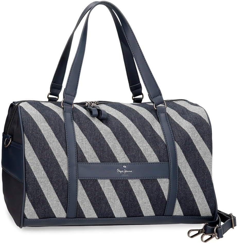 Pepe Jeans Celine reistas, blauw, 40 x 25 x 20 cm, polyester, met kunstleerdetails, 20 L, van Joumma Bags, blauw, reistas, bagage en reisbenodigdheden Naty Shop reisrugzak