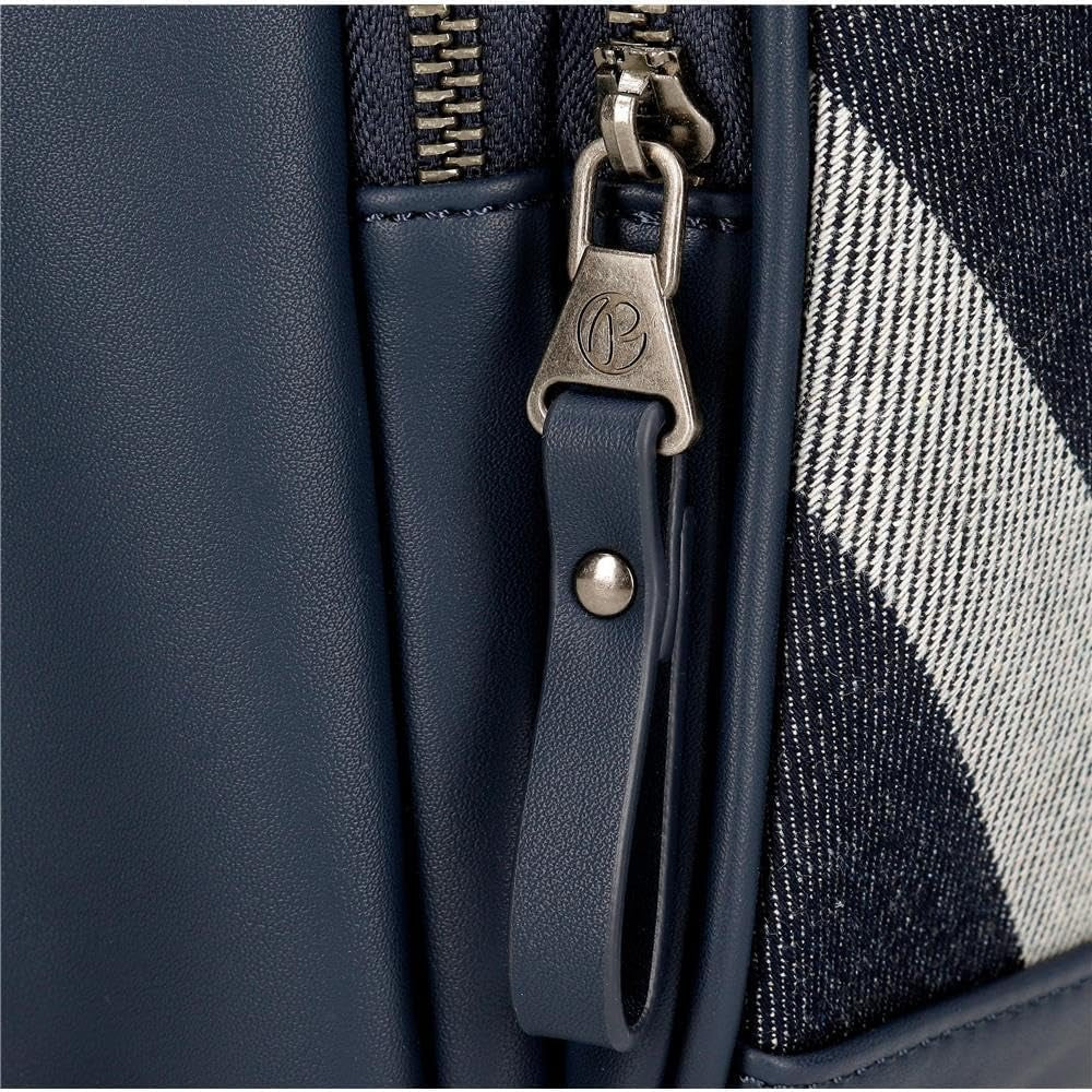 Pepe Jeans Celine reistas, blauw, 40 x 25 x 20 cm, polyester, met details van kunstleer, 20 l, van Joumma Bags, blauw, reistas, bagage en reisbenodigdheden Naty Shop