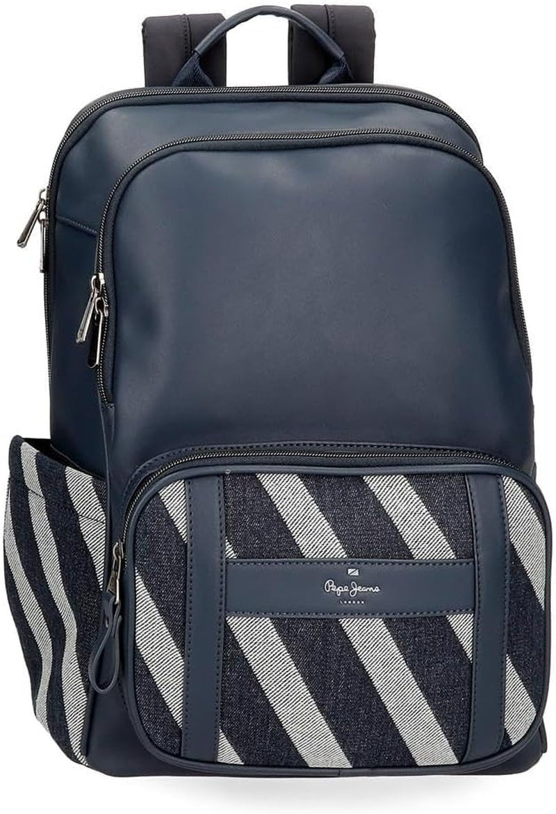 Pepe Jeans Celine reistas, blauw, 40 x 25 x 20 cm, polyester, met kunstleerdetails, 20 L, van Joumma Bags, blauw, reistas, bagage en reisbenodigdheden Naty Shop rugzak