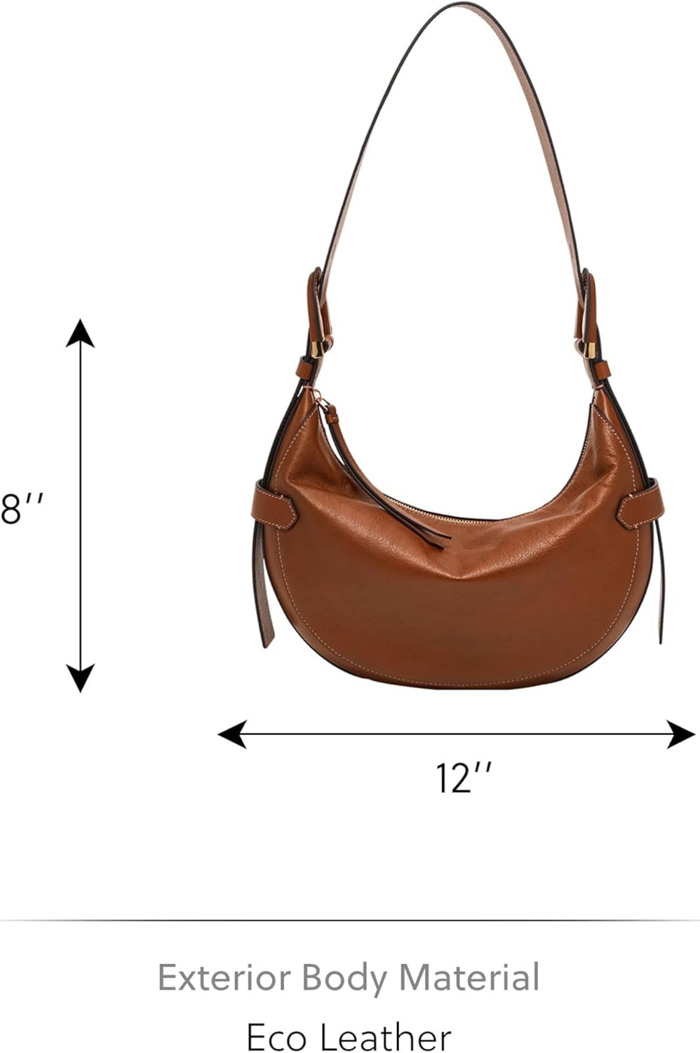 Fossil Damestas - Harwell Eco Leather Hobo, ZB1847200 - 30,5 cm L x 8,9 cm B x 20,3 cm H Damestassen Naty Shop