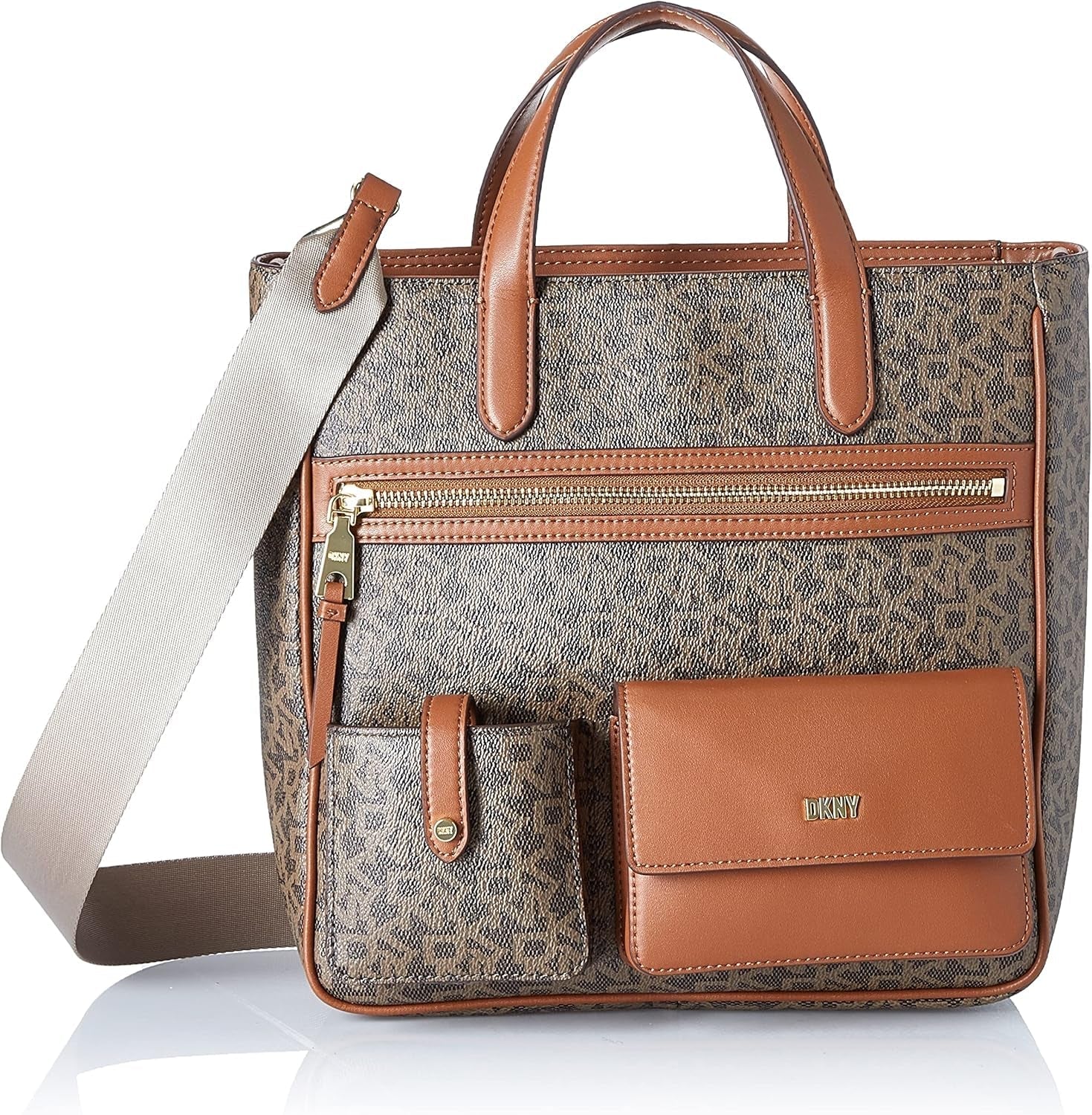 DKNY Zyon Messenger-draagtas voor dames, mokka/karamel, one size tassen Dames Naty Shop Standaardtitel