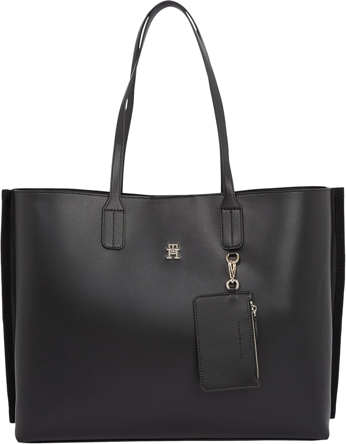 Tommy Hilfiger Distinct draagtas met ritssluiting voor dames, zwart, levensgrote tassen dames Naty Shop standaardtitel