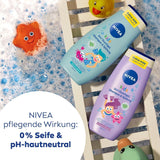 Douchegel, shampoo en conditioner NIVEA KIDS 3in1, verzorging en reiniging voor kinderen met magische appelgeur, extra milde, zeepvrije verzorging voor kinderhaar en huid (250 ml) Kinderen - Bad- en huidverzorging Naty Shop