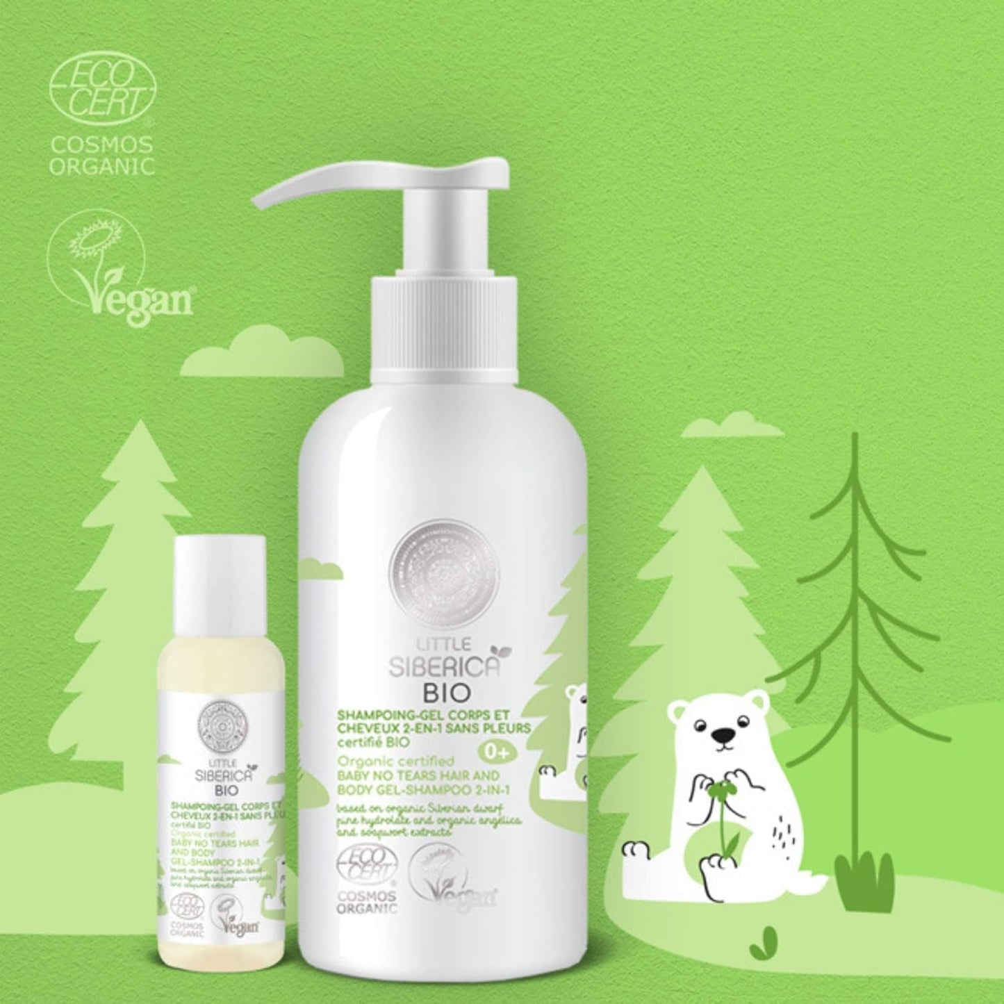 Douchegel - Geurloze shampoo Corps et Cheveux gecertificeerd BIO 250 ml Kinderen - Bad- en huidverzorging Naty Shop