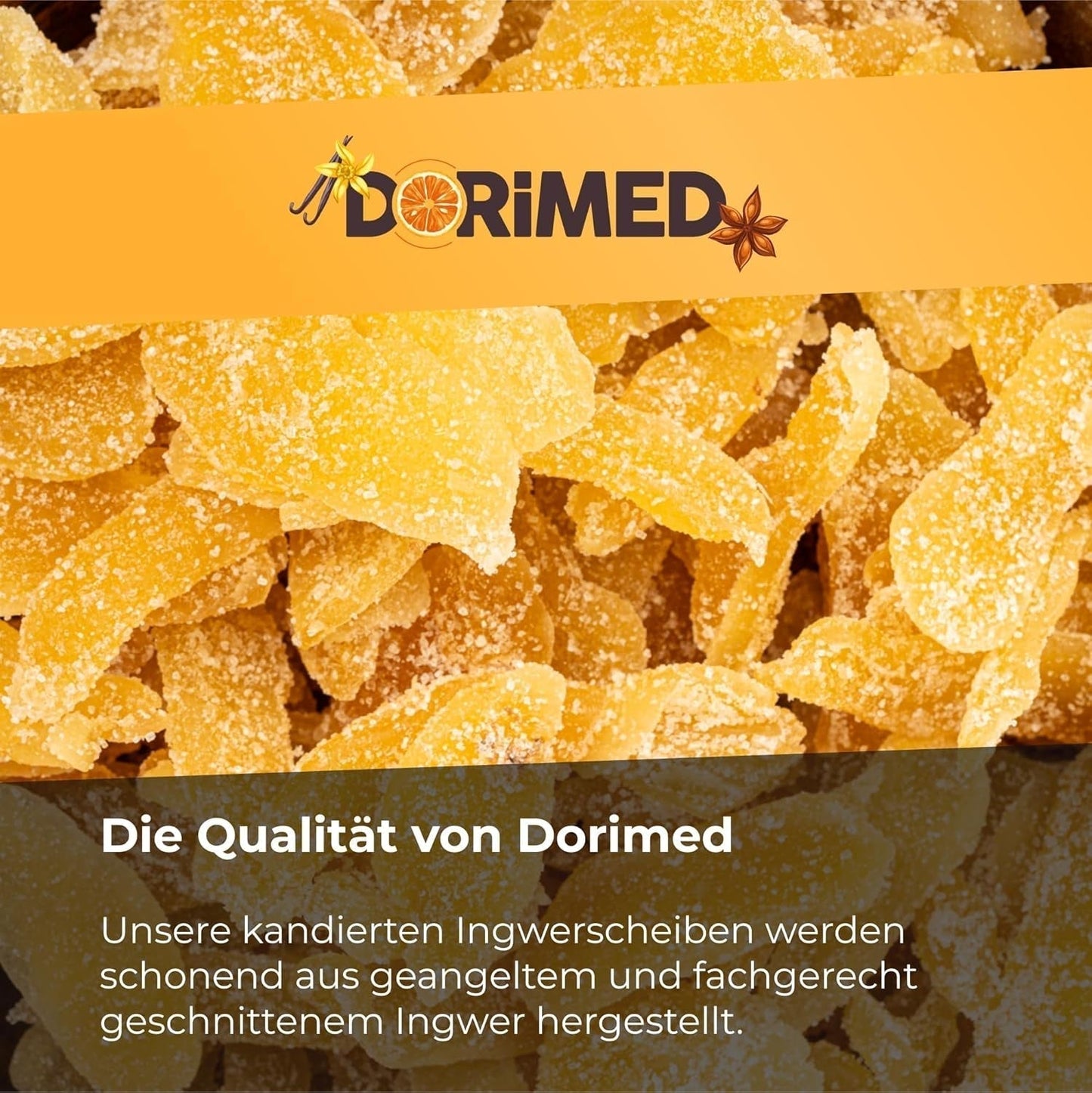 Gekonfijte gember in stukjes 1 kg | Gedehydrateerde gedroogde vruchten Geglazuurde gemberschijfjes | Gesneden gekonfijte gember | Gezoete gedroogde bladeren | IDEAAL voor recepten | Vegetariërs en veganisten. Naty Shop gedehydrateerde producten