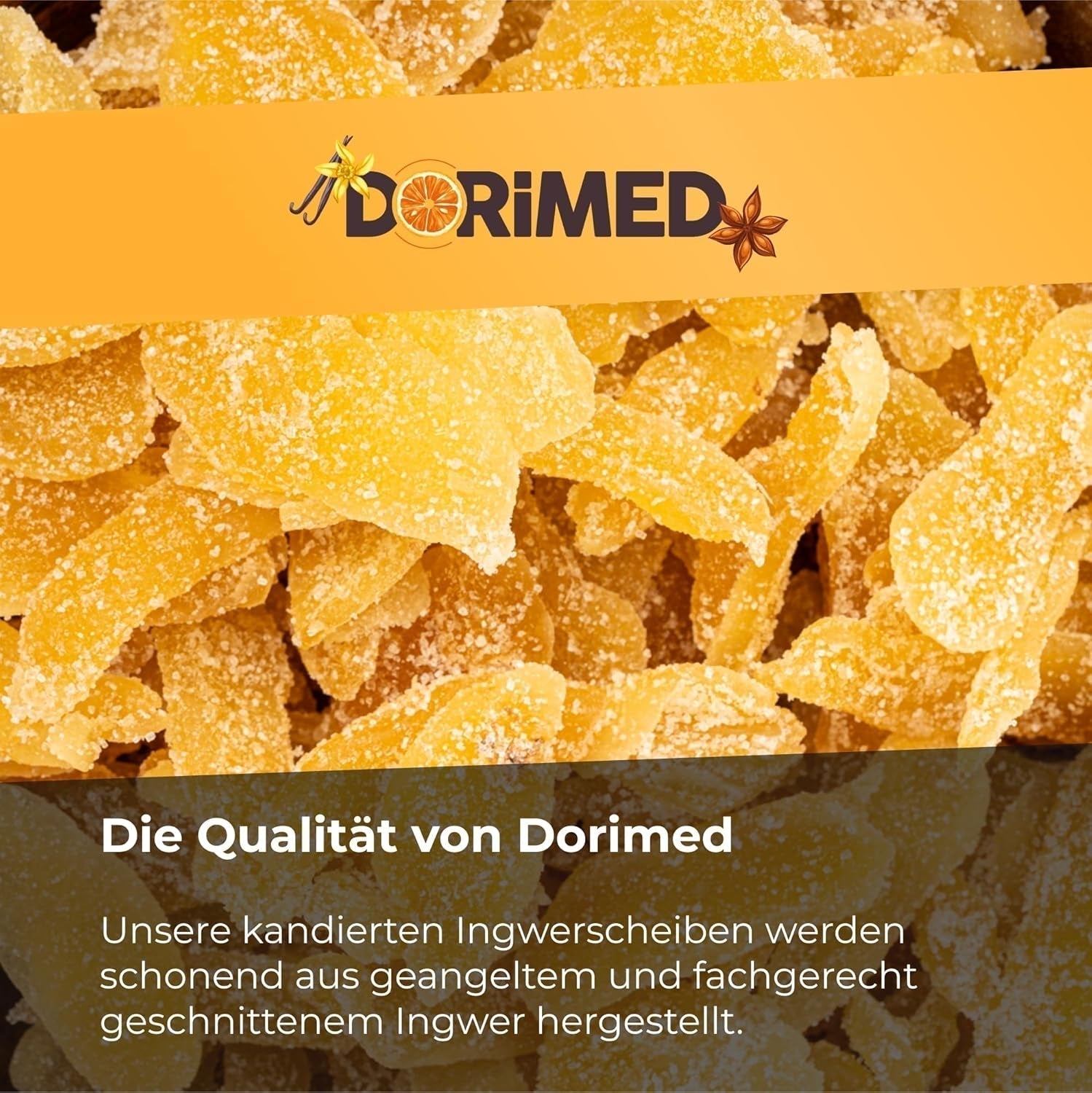 Gekonfijte gember in stukjes 1 kg | Gedehydrateerde gedroogde vruchten Geglazuurde gemberschijfjes | Gesneden gekonfijte gember | Gezoete gedroogde bladeren | IDEAAL voor recepten | Vegetariërs en veganisten. Naty Shop gedehydrateerde producten