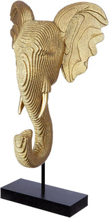 GILDE Deko große Figur Skulptur XXL - zilveren decoratieve sculptuur van aluminium kleur: zilver - woonkamerdecoratie jubileumcadeau hoogte 114 cm Beeldjes en sculpturen Naty Shop Goud, zwart Hoogte 46 cm