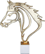 GILDE Deko große Figur Skulptur XXL - zilveren decoratieve sculptuur van aluminium kleur: zilver - woonkamerdecoratie jubileumcadeau hoogte 114 cm Beeldjes en sculpturen Naty Shop Gold Hoogte 44,5 cm