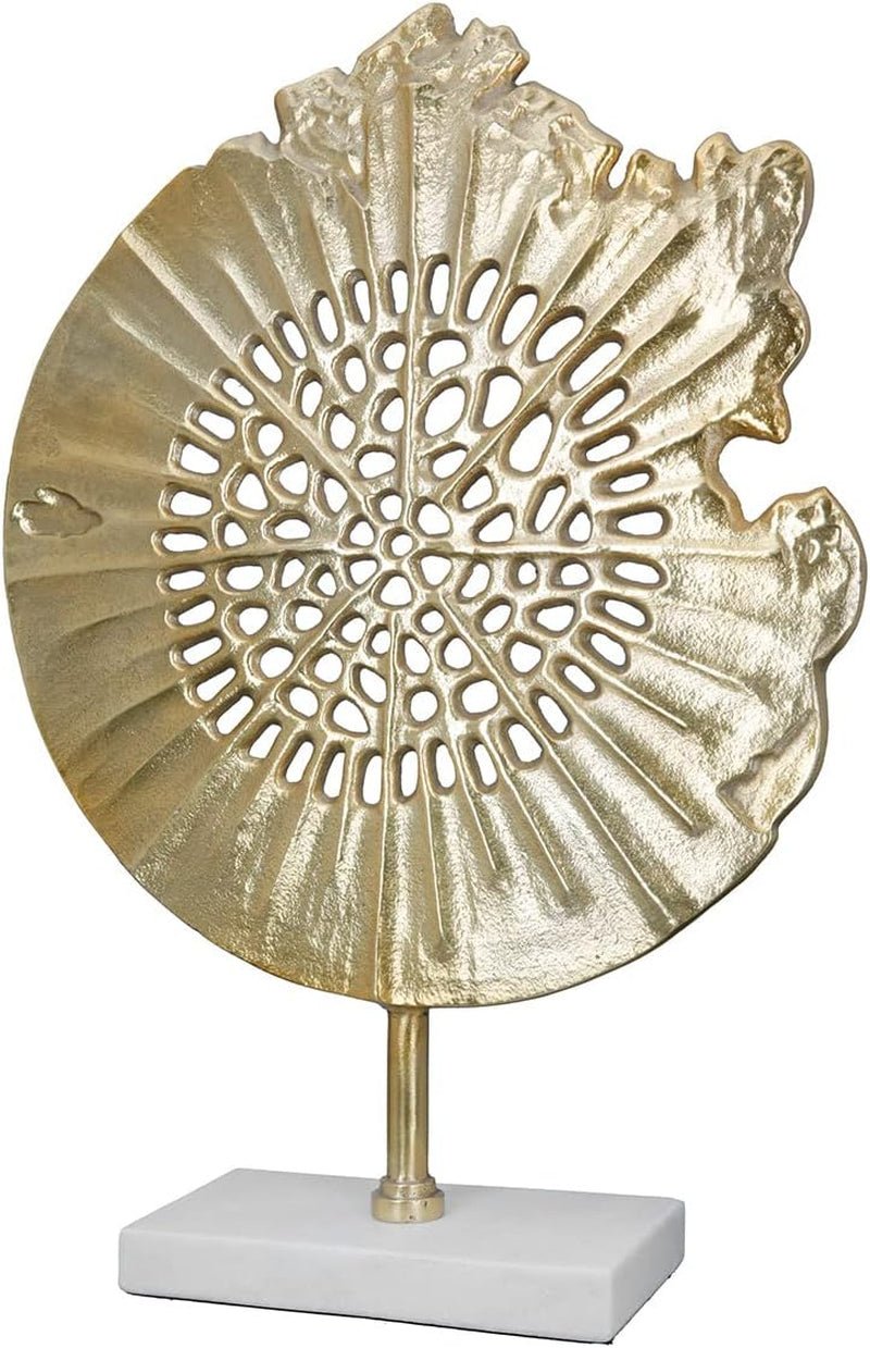 GILDE Deko große Figur Skulptur XXL - zilveren decoratieve sculptuur van aluminium kleur: zilver - woonkamerdecoratie jubileumcadeau hoogte 114 cm Beeldjes en sculpturen Naty Shop Gold Hoogte 51 cm