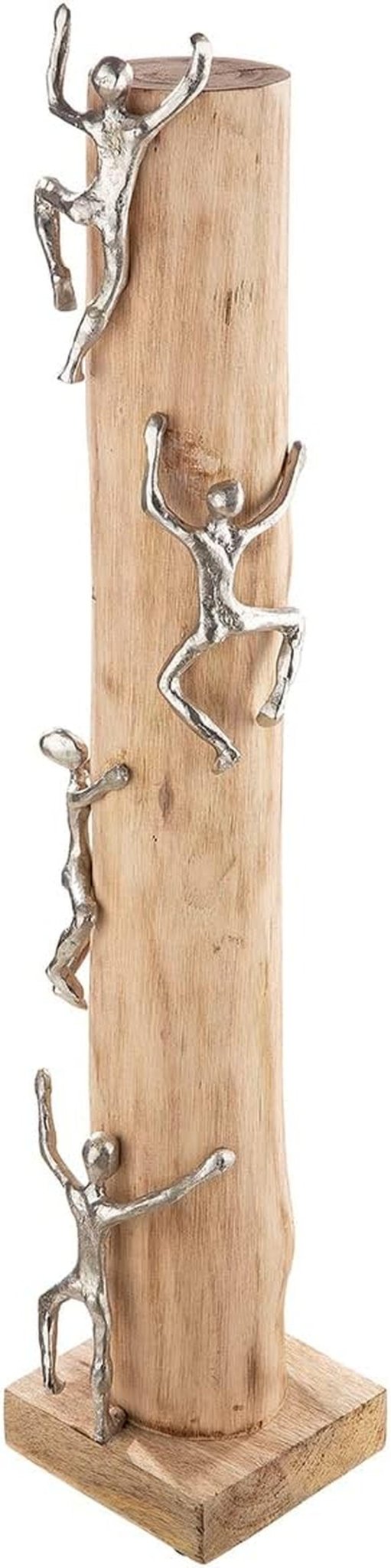 GILDE Decoratieve sculptuur figuur XL - hoog Aluminium, gekleurd natuurlijk hout - Hoogte 74 cm Beeldjes en sculpturen Naty Shop Standaard titel