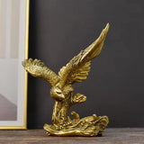 Steenarend Hars Ornamenten Standbeeld, Steenarend Sculptuur Modern Thuiskantoor Beeldje Decor Desktop Decoratie (Gouden 1) Beeldjes en sculpturen Naty Shop Goud 2