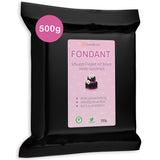GoodBake zwarte fondant 500g, rolfondant voor het bekleden, vormen, decoreren van taarten, figuren, suikerbloemen en meer, palmolievrij, veganistisch, glutenvrij Suikerpasta Naty Shop Zwart